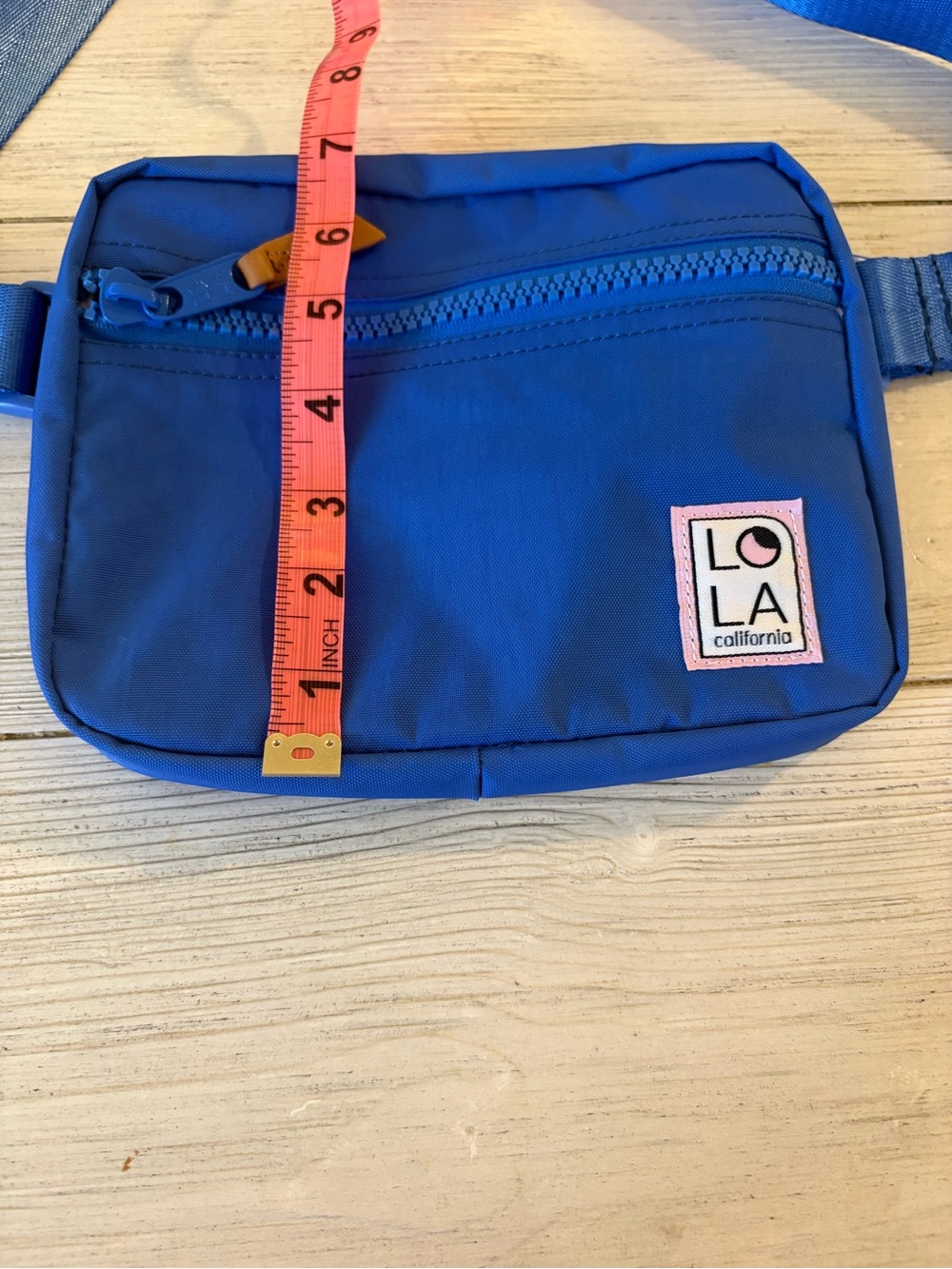 LOLA Blue Crossbody Adjustable Belt Bag - Picture 5 of 10